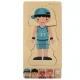 Wooden educational puzzle \"Montessori\" anatomy, studying the parts of the body, boy