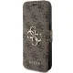 Guess 4G Metal Logo atverčiamas dėklas iPhone 15 Pro Max, rudas
