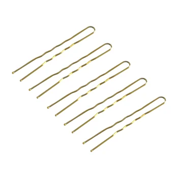 Plaukų smeigtukai kuodui E-57, 120 vnt., 5,6 cm, auksiniai