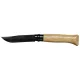Opinel No. 08 lenktinis peilis su juoda geležte ir medine dėžute