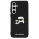 Karl Lagerfeld dėklas Samsung Galaxy S24 FE Monogram Karl & Choupette, juodas