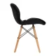 4Rico QS-186 Scandinavian Style Velvet Chair, Black