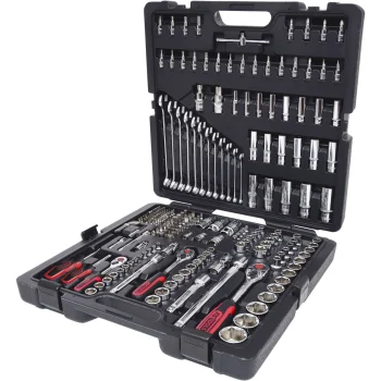 Galvučių ir įrankių rinkinys KS Tools CHROMEplus 1/4" + 3/8" + 1/2", 216 dalių