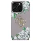 Guess Grained Roses Big 4G Logo dėklas, skirtas iPhone 16 Pro, violetinis