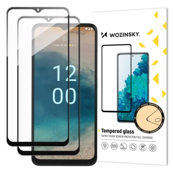 Wozinsky apsauginis stiklas Nokia G22, Full Glue, 9H, 2 vnt., juodas rėmelis