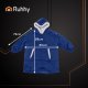 Ruhhy Oversized Blanket Hoodie, Warm Wearable Blanket with Pocket 26147, Navy Blue