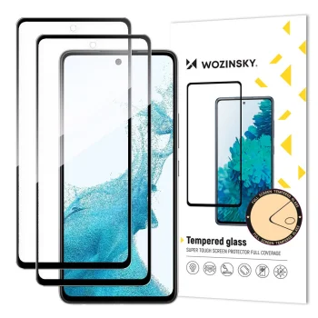 Wozinsky Full Glue apsauginis stiklas Samsung Galaxy A37, 2 vnt., juodas