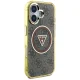Guess IML Metal Glitter 4G Circle Triangle MagSafe dėklas telefonui iPhone 16, rudas