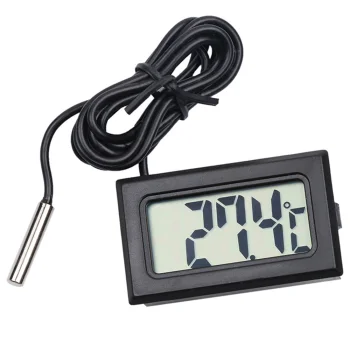 Skaitmeninis įmontuojamas LCD termometras su 100 cm zondu