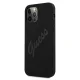 Guess dėklas iPhone 12 Pro Max telefonui Script Vintage, juodas