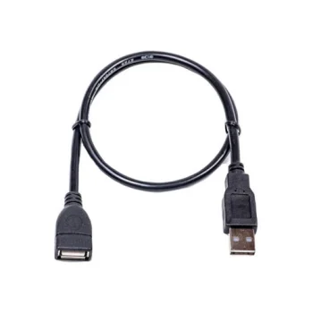 USB 2.0 ilgiklis USB-A (M) - USB-A (F), 0.5 m, juodas
