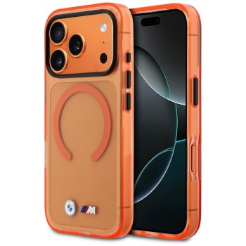 BMW M IML Metal Logos MagSafe dėklas, skirtas iPhone 17 Pro Max, Pro Orange