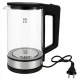 Stiklinis elektrinis virdulys 1500W, 2L, juodas