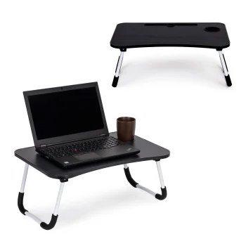Modernhome Laptop Stand / Bed Table 60x40 cm, Black