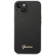 Guess Silicone Vintage Gold Logo dėklas, skirtas iPhone 14 Plus, juodas