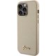Guess Glitter Glossy Script dėklas, skirtas iPhone 15 Pro, auksinis