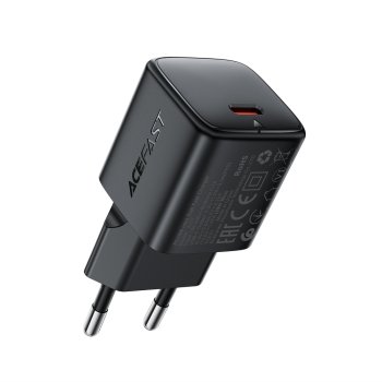 Acefast A117 GaN PD 20W USB-C Wall Charger, Black