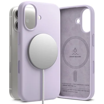 Ringke Silicone Magnetic MagSafe dėklas skirtas iPhone 17, Purple