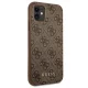 Guess 4G Metal Gold Logo dėklas iPhone 11 / XR telefonui, rudas