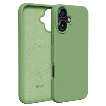 Etteri Silicone Mag dėklas iPhone 16 6.1" šviesiai žalias