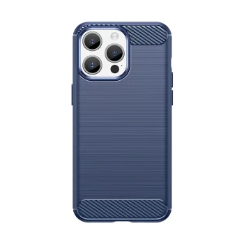 iPhone 15 Pro Max dėklas Carbon Case, mėlynas