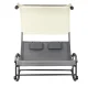 MultiGarden 2 Person Outdoor Rocking Chaise Lounge with Canopy PL301, Gray