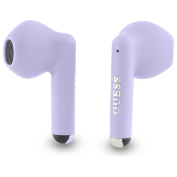 Guess GUTWSJ14ESGU Printed Classic Logo TWS belaidės ausinės su įkrovimo dėklu, violetinės