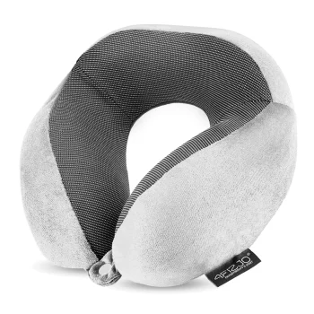 4FIZJO kelioninė kaklo pagalvė su „Memory Foam“, pilka