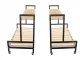 Wooden Two-level Shelf on Wheels for Terrace Garden Home