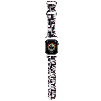Hello Kitty Silicone Heads & Stripes dirželis Apple Watch 38/40/41mm, juodas