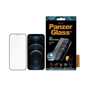PanzerGlass iPhone 12 Pro Max Screen Protector E2E Super+ Microfracture, Black Frame