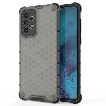 Hibridinis dėklas Samsung Galaxy A73 su korių raštu, juodas