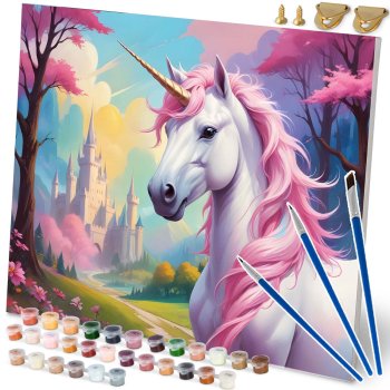 Massido Paint by Numbers 40x50 cm, Unicorn