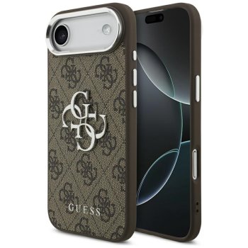 Guess 4G Big 4G Classic Logo dėklas iPhone 17 Air - rudas/sidabrinis