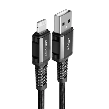 Acefast C1-02 USB to Lightning Cable, 2.4A, 1.2m, Black