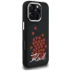 Karl Lagerfeld Silicone Heart Sign Logo MagSafe dėklas iPhone 16 Pro Max, juodas