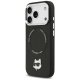 Karl Lagerfeld iPhone 17 Pro dėklas Choupette Pin MagSafe, juodas
