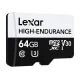 Atminties kortelė Lexar High-Endurance microSDXC 64GB (LMSHGED064G-BCNNG)