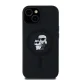 Karl Lagerfeld dėklas iPhone 15 / 14 Plus su MagSafe, Silicone Karl & Choupette, juodas