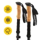 MOUNTAIN GOAT ACTIVE anglies pluošto žygio lazdos 110-130 cm, juodos