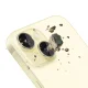 Kameros apsauginis stiklas 3MK Lens Protection Pro, skirtas Apple iPhone 15, geltonas