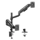 Dvigubas monitoriaus stalo laikiklis Ergo Office ER-692 B, 17\"-32\", juodas