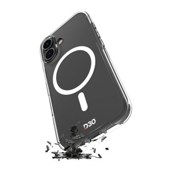 Puro iPhone 17 dėklas Impact Clear D3O MagSafe, skaidrus