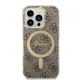 Guess rinkinys iPhone 14 Pro dėklas ir MagSafe įkroviklis GUBPP14LH4EACSW, rudas