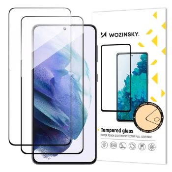 Wozinsky 2x Full Glue 9H Tempered Glass for Samsung Galaxy S23+ Black Frame