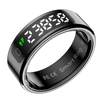 Išmanusis žiedas Colmi R12, 11 dydis (20.8 mm), juodas