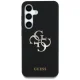 Guess Silicone Big 4G Logo Bottom Script dėklas Samsung Galaxy S25, juodas