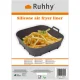 Ruhhy Silikoninis Įdėklas Karšto Oro Gruzdintuvėms 20x20 cm, Pilkas
