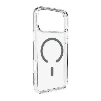 Puro Lite Mag dėklas iPhone 17 Pro telefonui su MagSafe, skaidrus su pilku žiedu
