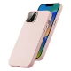 Dux Ducis Grit dėklas iPhone 14 Plus, eko oda, MagSafe, rožinis